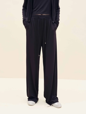 High Waist Drawstring Trousers AdjustableTabs