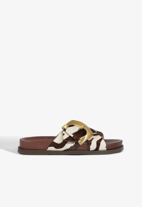 Leaf Path Lois Animal Print Sporty Sandal