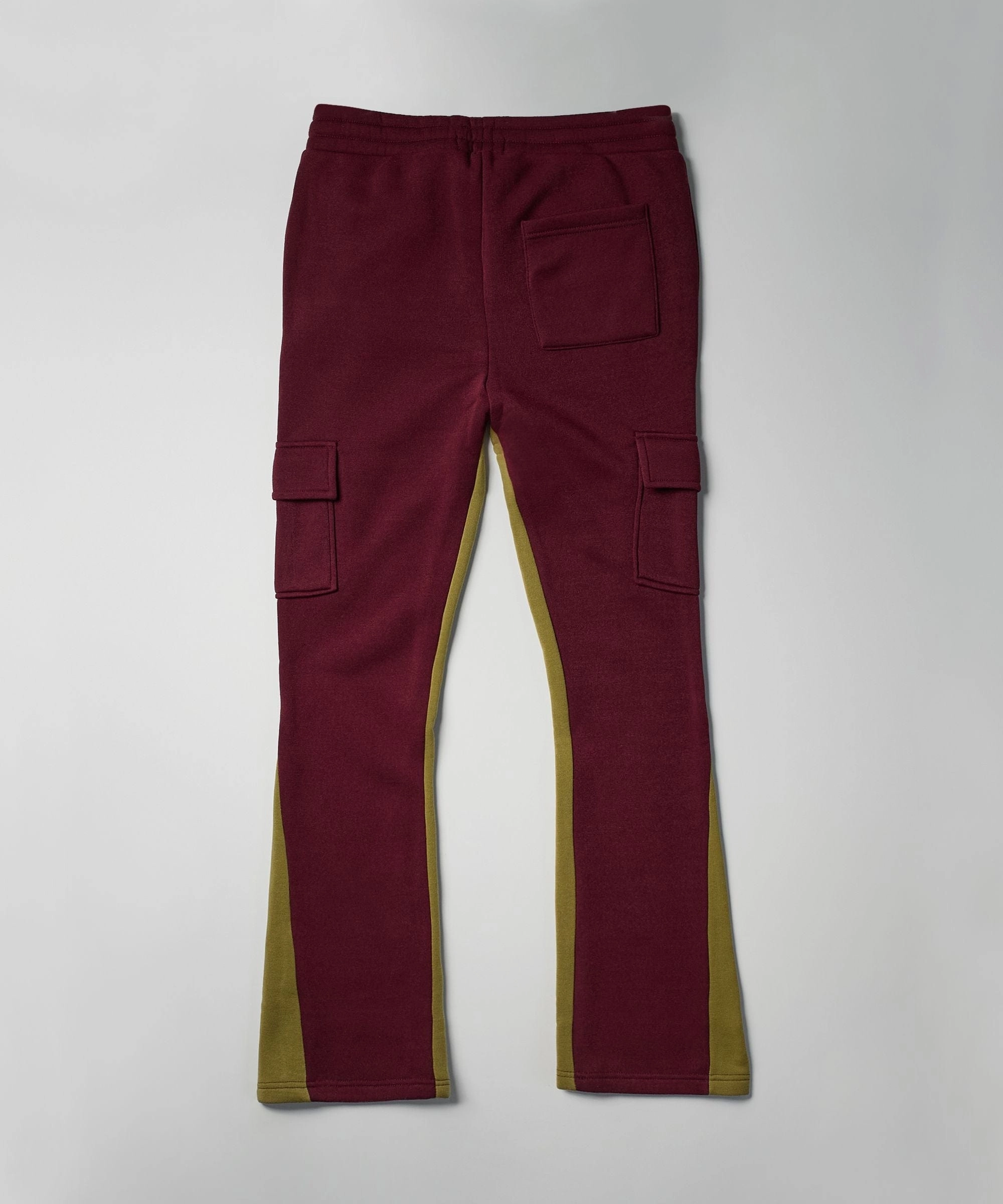 Body Contour Perfect Pair Flare Stacked Fleece Sweatpants - Burgundy