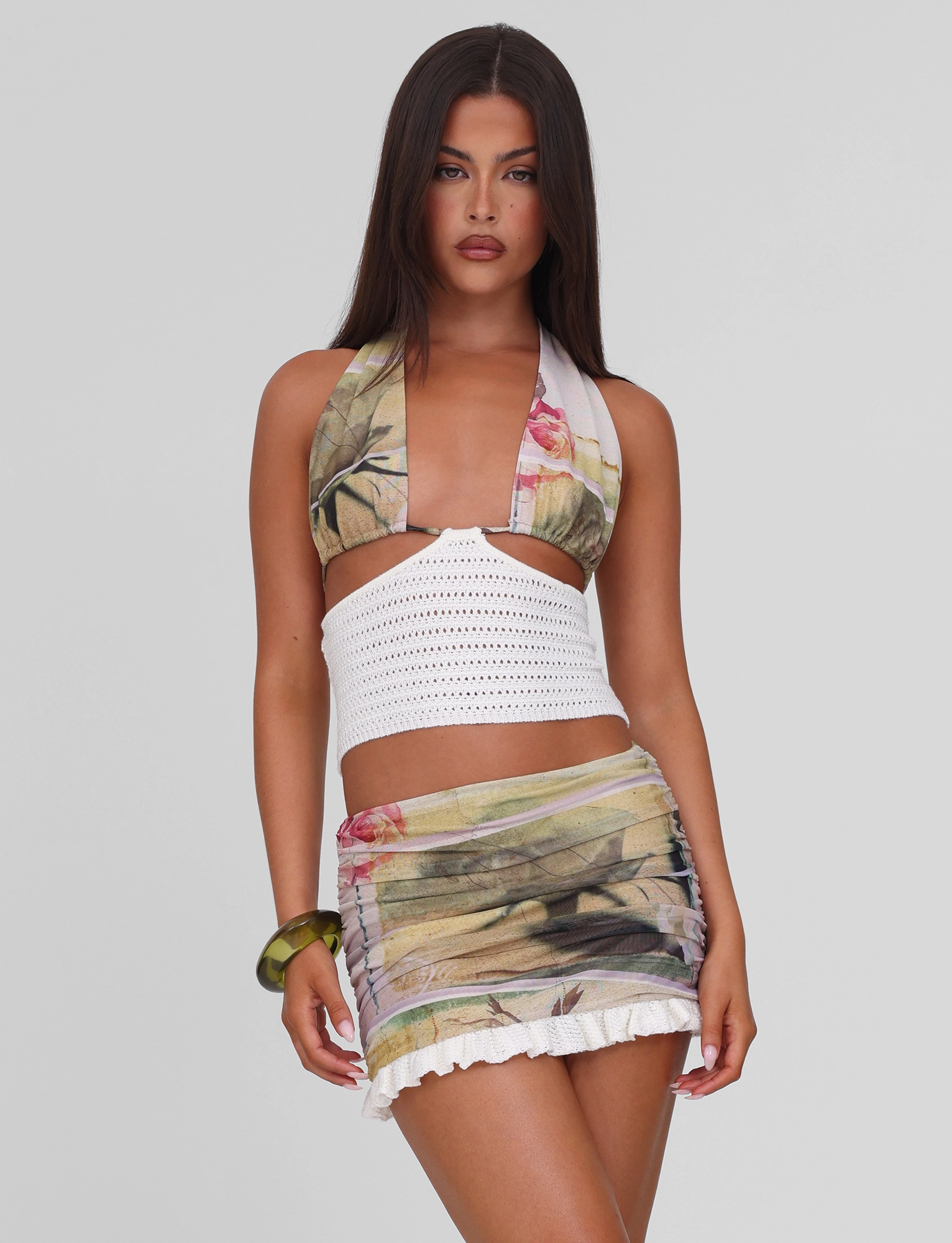 TILLEY MINI SKIRT - ROSE POSTCARD Outfit Moodboard