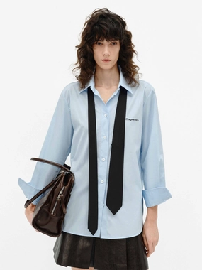 Include Tie Cotton Shirt MultiFunctionalDesign