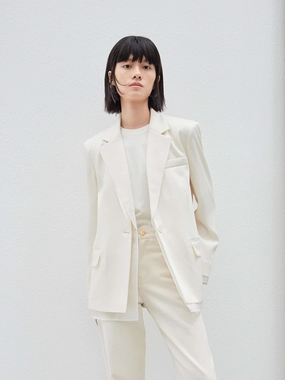 Sporty Chic Flexible Joint Mobility Layered Structure Blazer