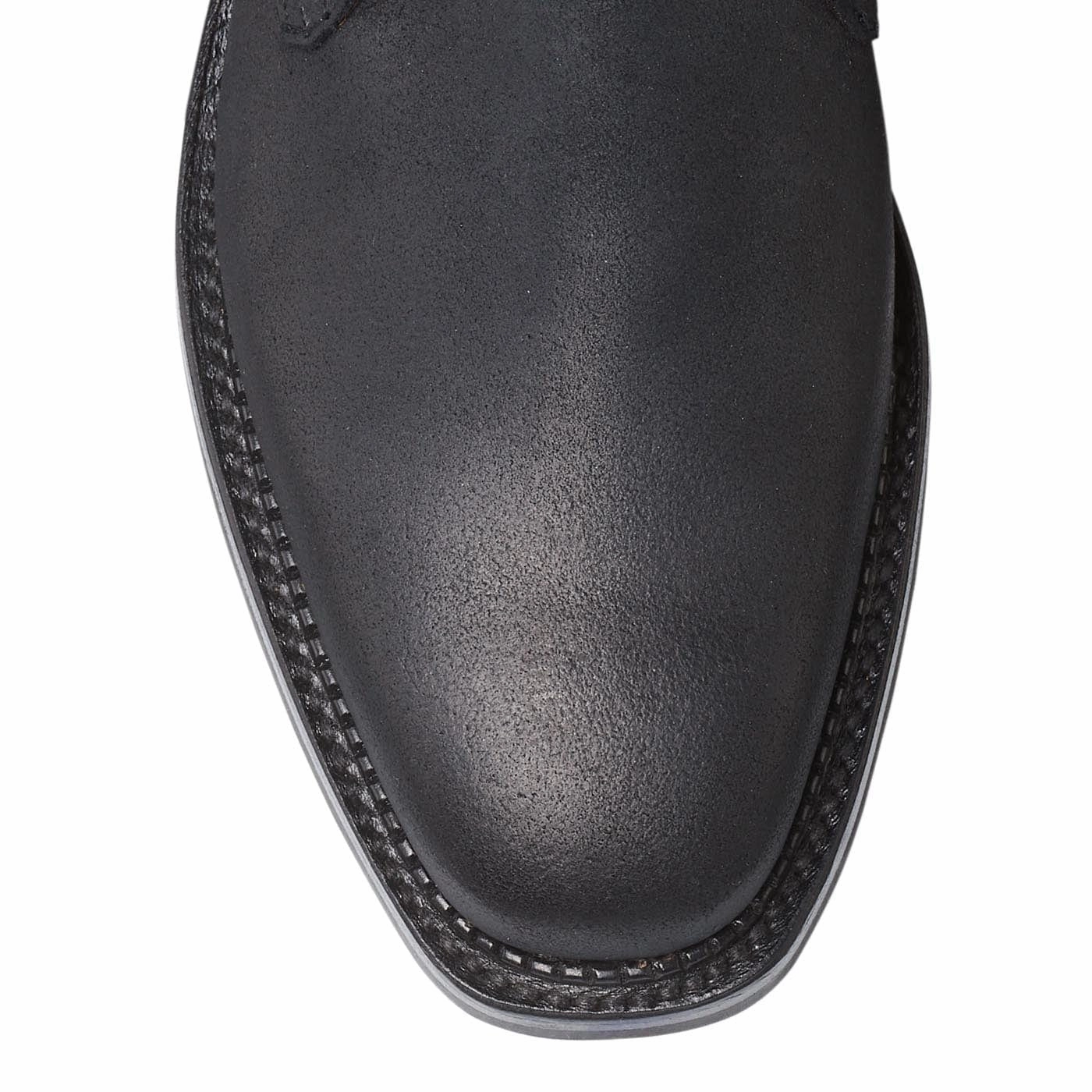 Molton Black Rough-Out Suede Rugged Built Mountain Hike Urban Utility