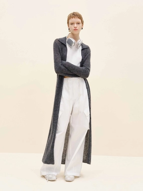 EasyCareFabric MultipanelLayout Lightweight Long Cardigan
