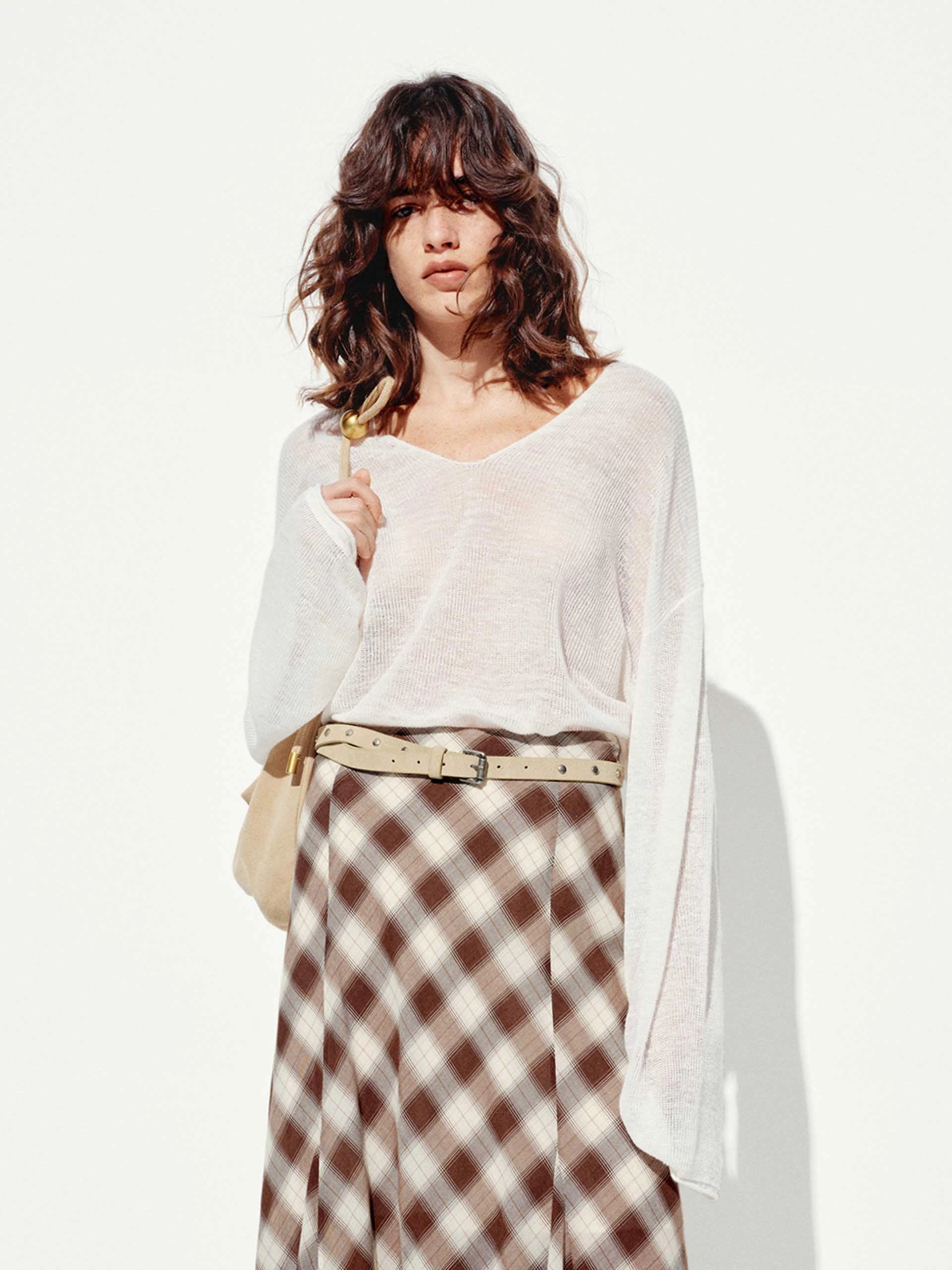 Lightweight Loose Knit Sweater Hygroscopic Inner Layer