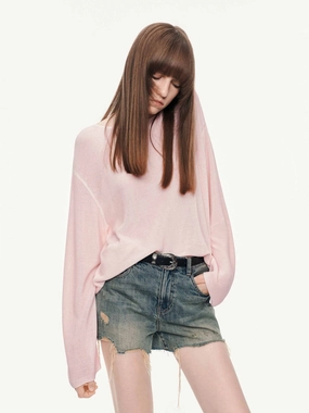 Warm Hoodie Lightweight Loose Knitted Top