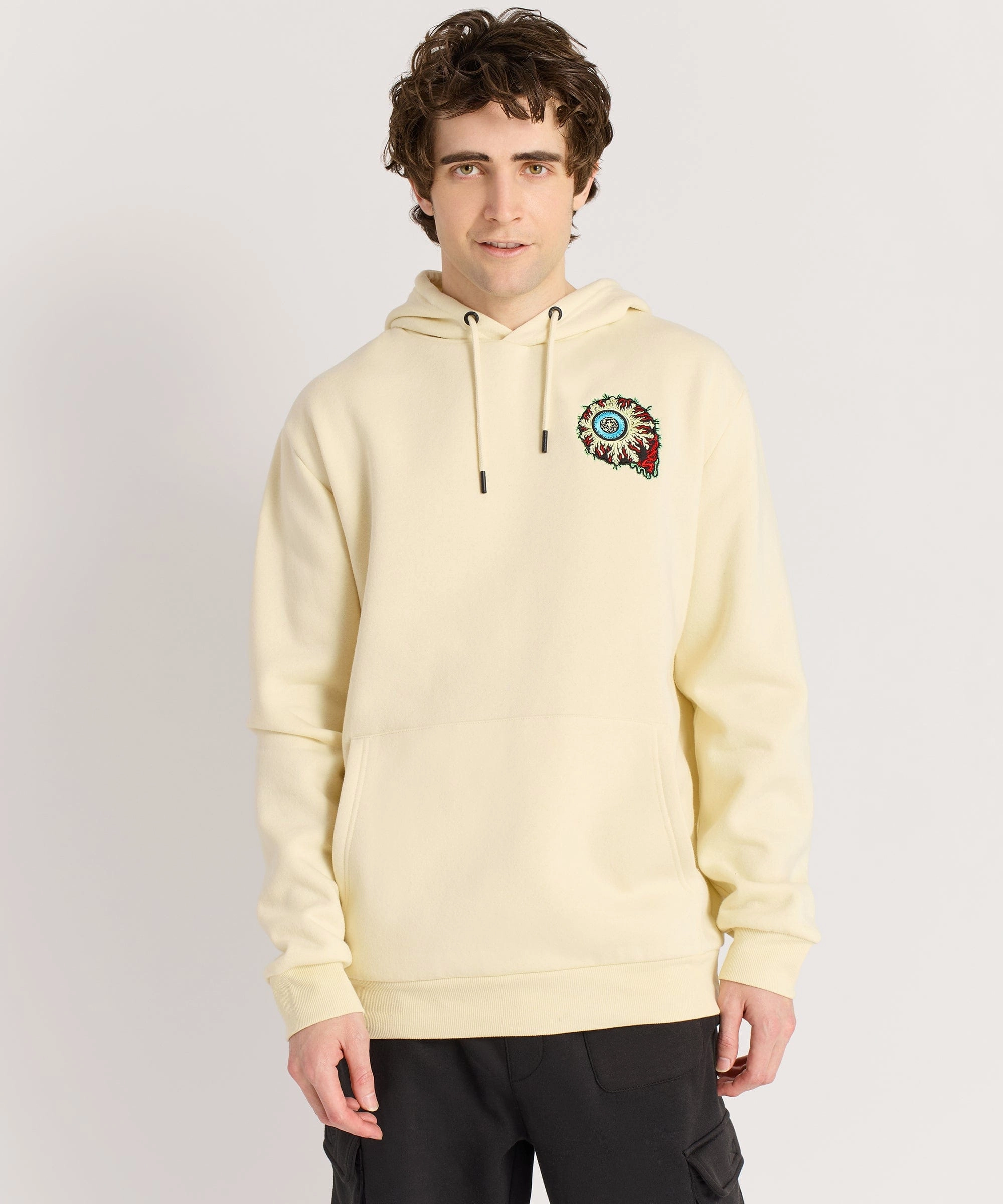 Mishka Rock Embroidered Hoodie - Khaki Tubular Body Construction PolyesterBlend