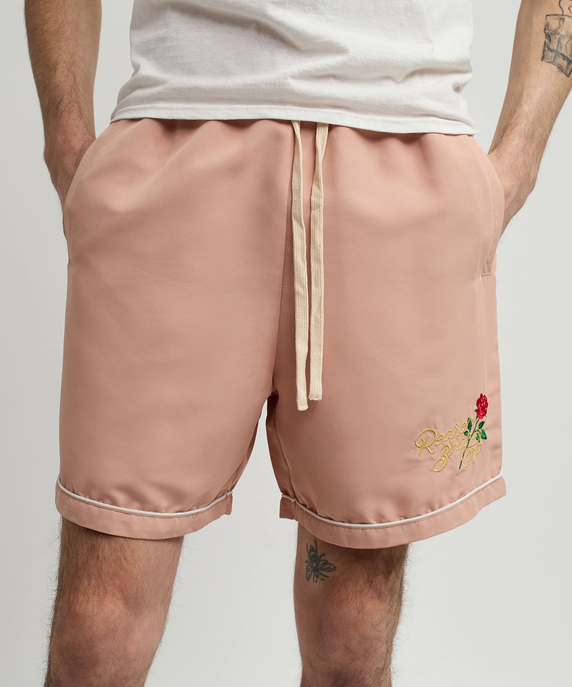 Cooling Technology SoftFeel Fabric Clubmaster Embroidered Shorts - Sand