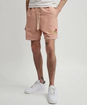 Zero Waste Production Label Loose Sweater Clubmaster Embroidered Shorts - Sand