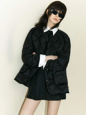 Lightweight Midi Down Jacket Thermal Retention Layer