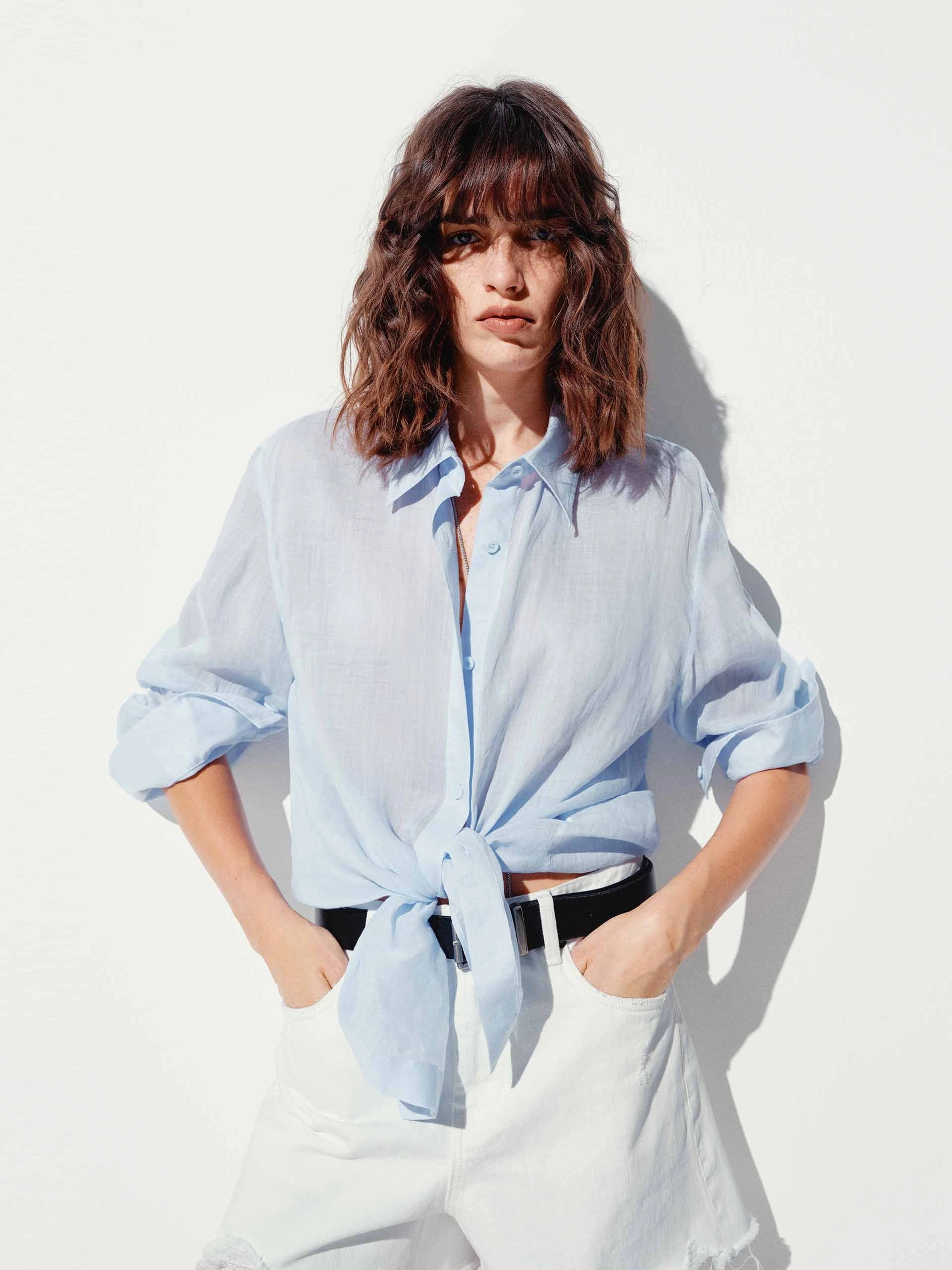 Soft Cotton Blend Lightweight Ramie Shirt
