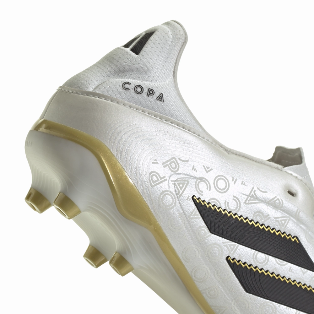Easy Go Vegan Friendly Build Adidas Copa Pure 3 League FG/MG Football Boots (Zero Metallic/Core Black/Gold Metallic)
