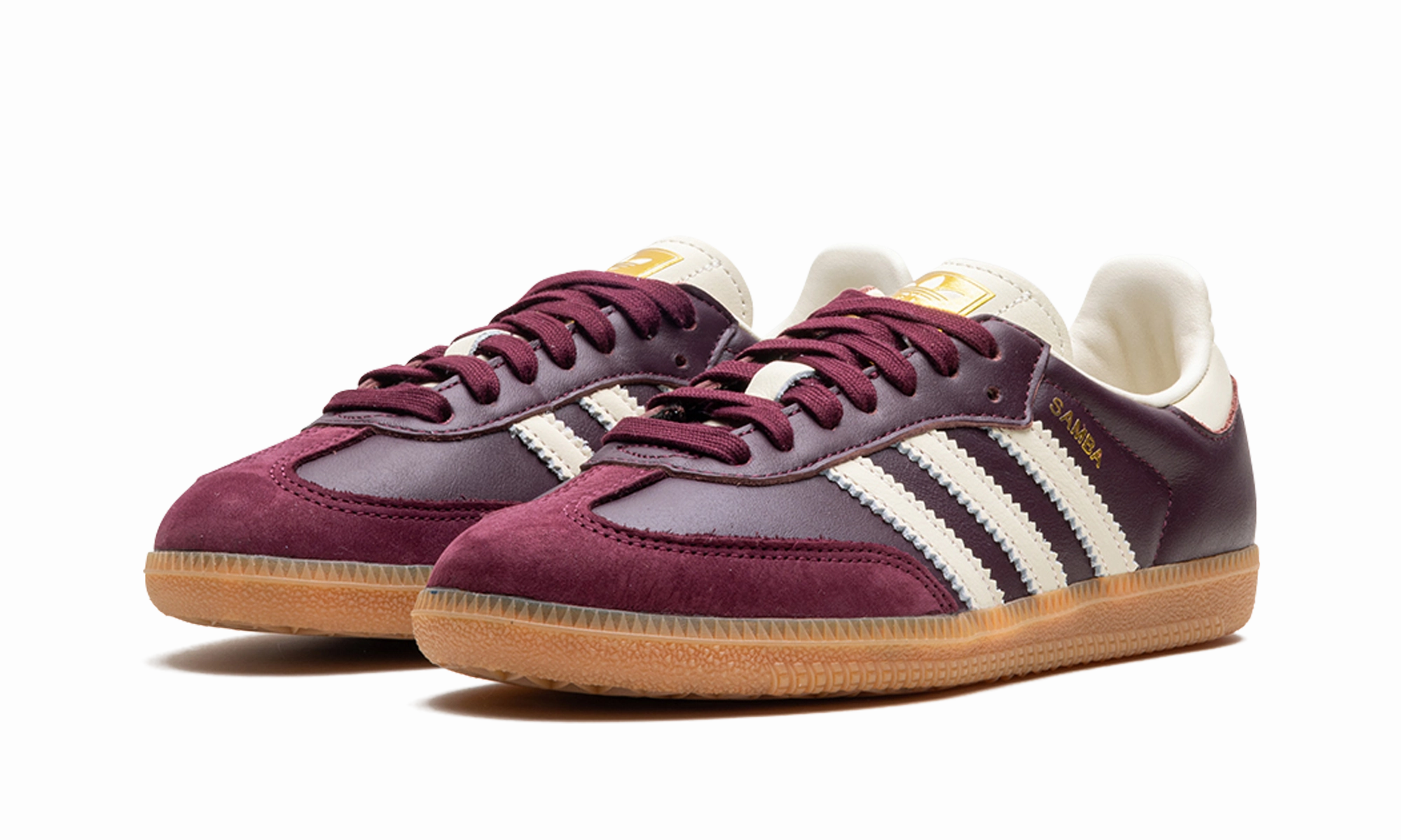 SAMBA OG WMNS "Maroon / Cream White" Non Marking Outsole Clean Silhouette