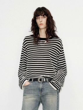 HeatRegulating Lightweight Striped Sweater
