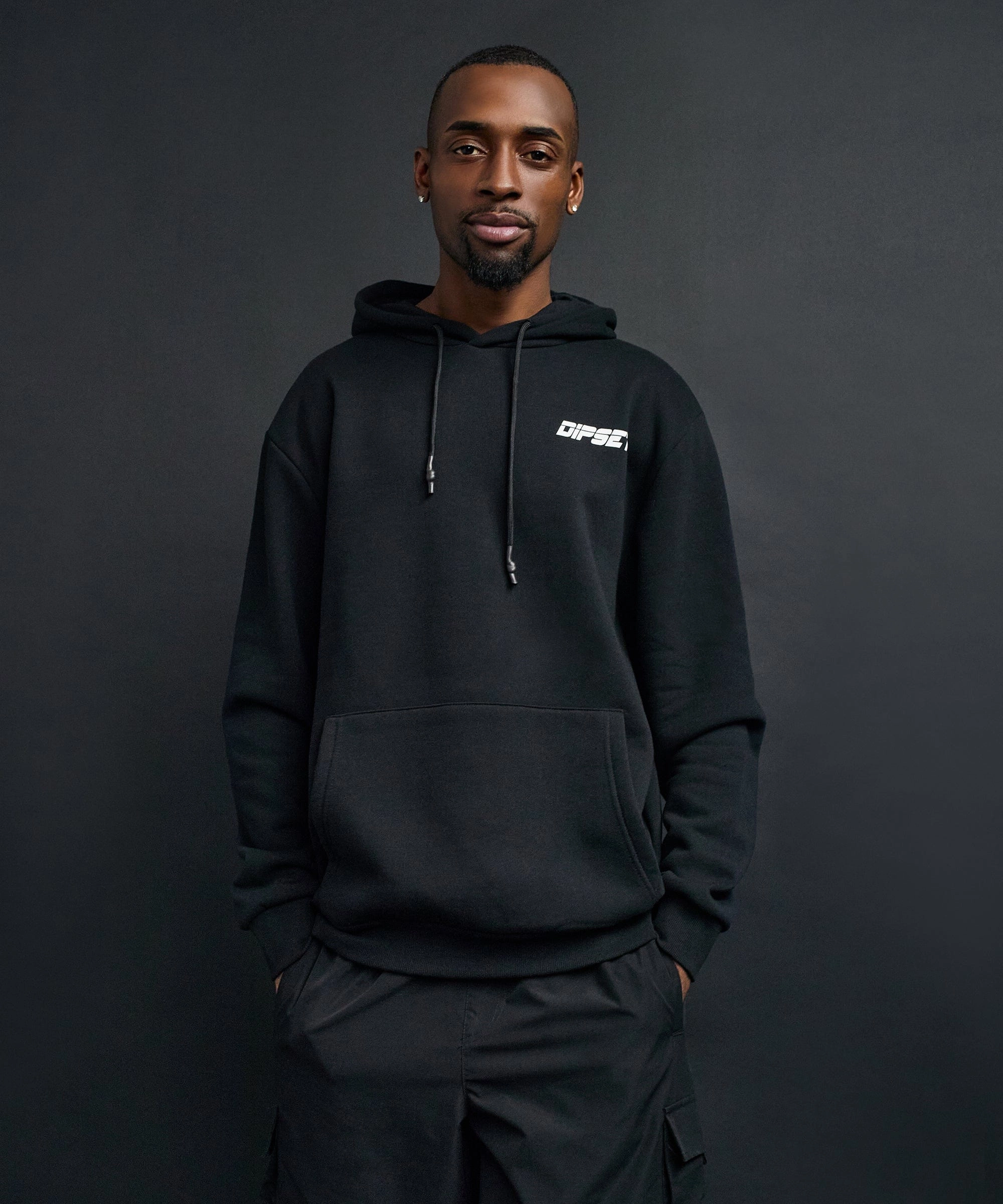 Breathable Design Lightweight Thermal Eagle Back Print Hoodie - Black