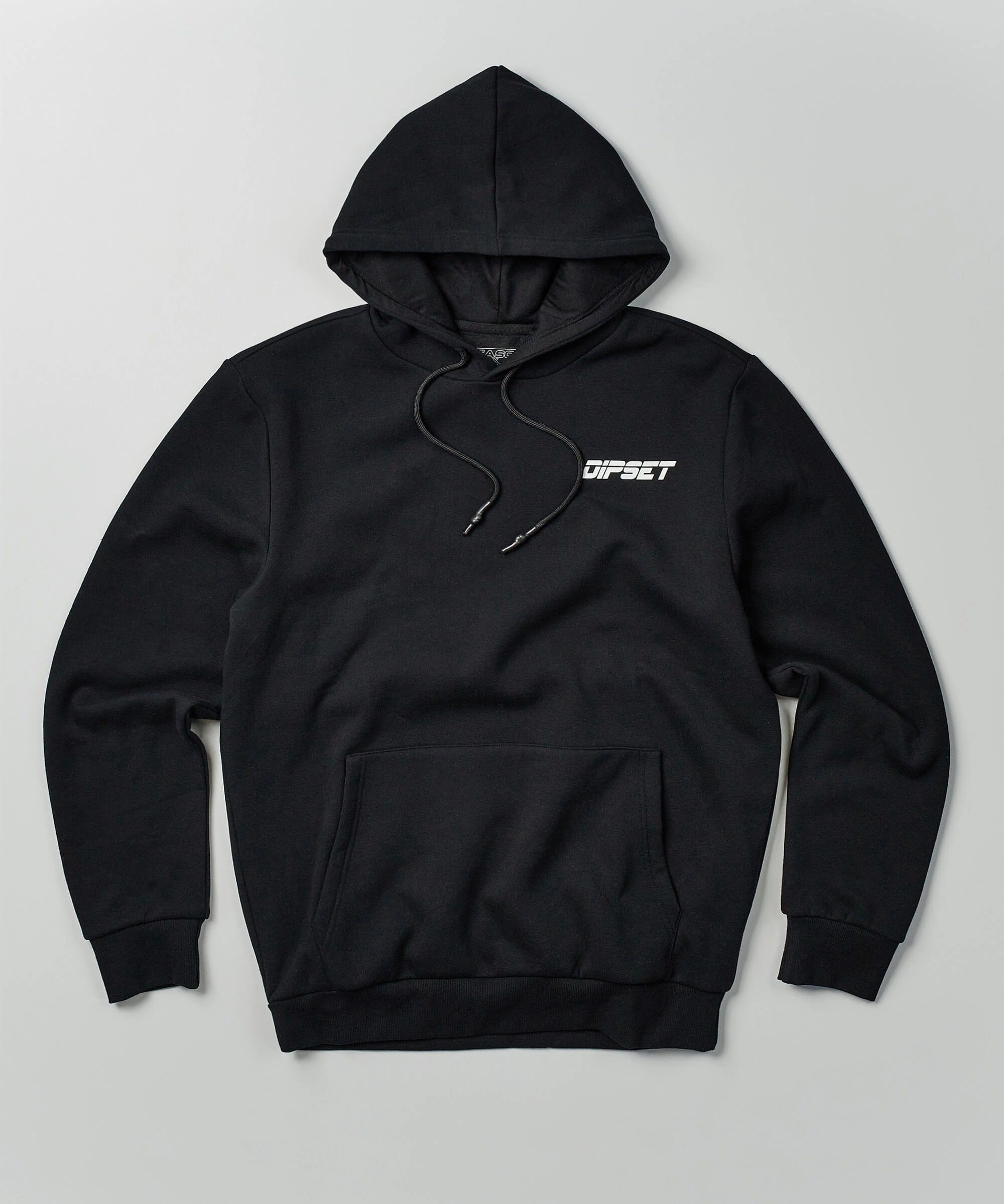 Sustainable Waterproofing Eagle Back Print Hoodie - Black