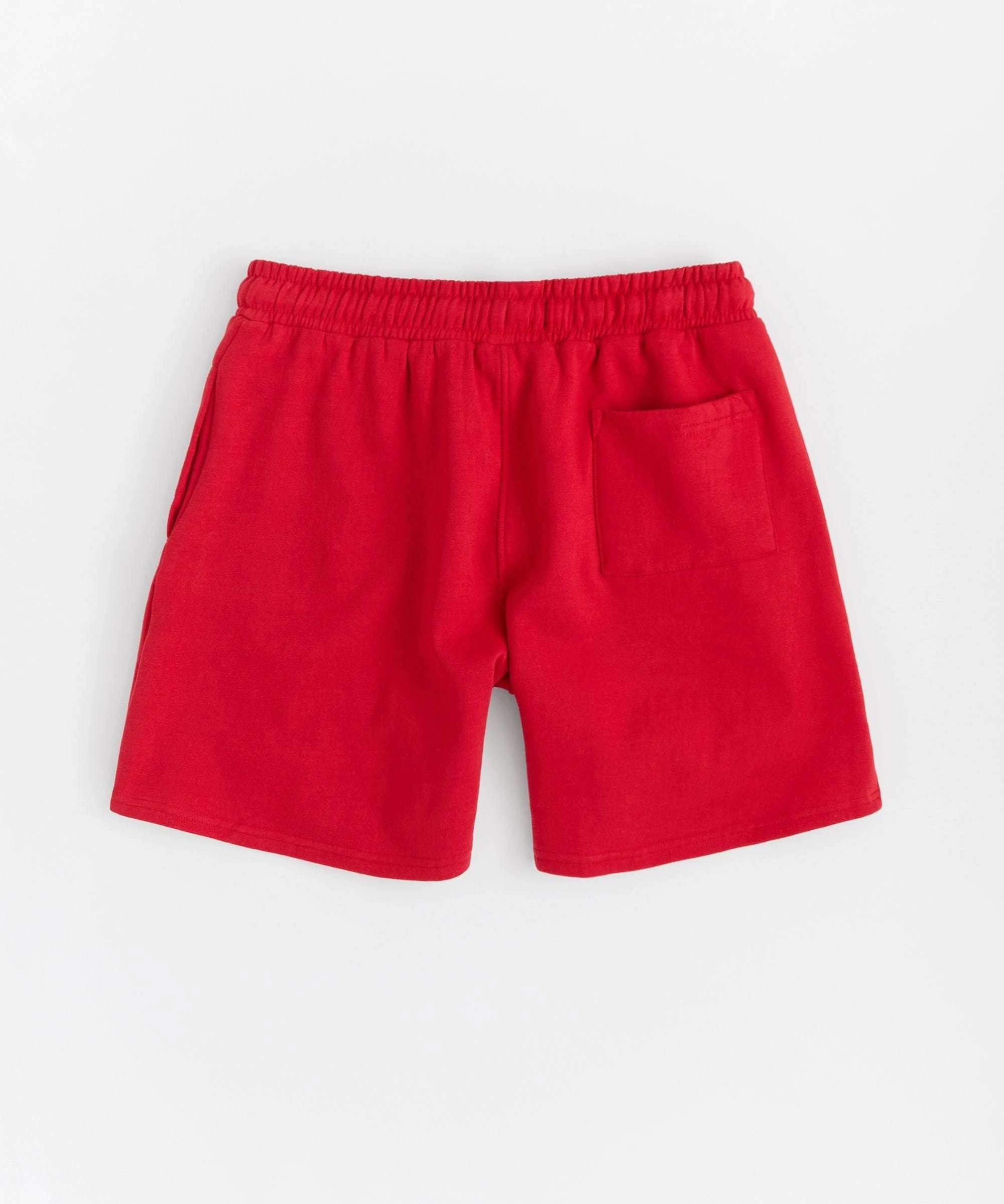Trust No One Short - Red RibbedTrims Stretchable Waistband