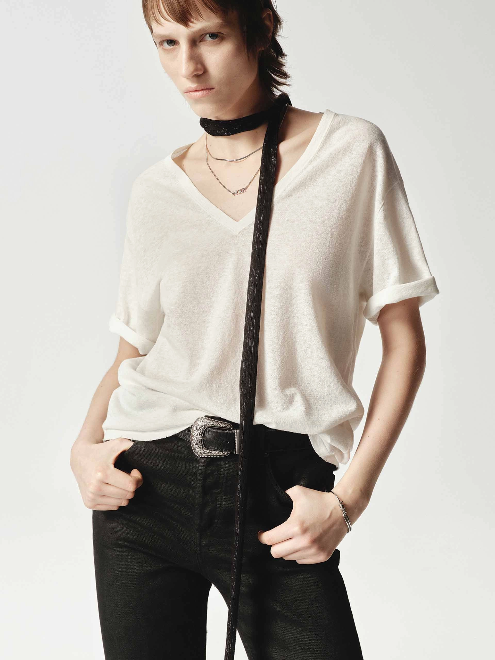 Lightweight V-neck Top Friction Resistant Shoulder BondedShoulder