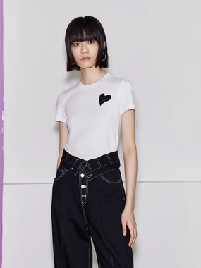 Anti Pilling Surface Active Style Cotton Slim Fit T-shirt