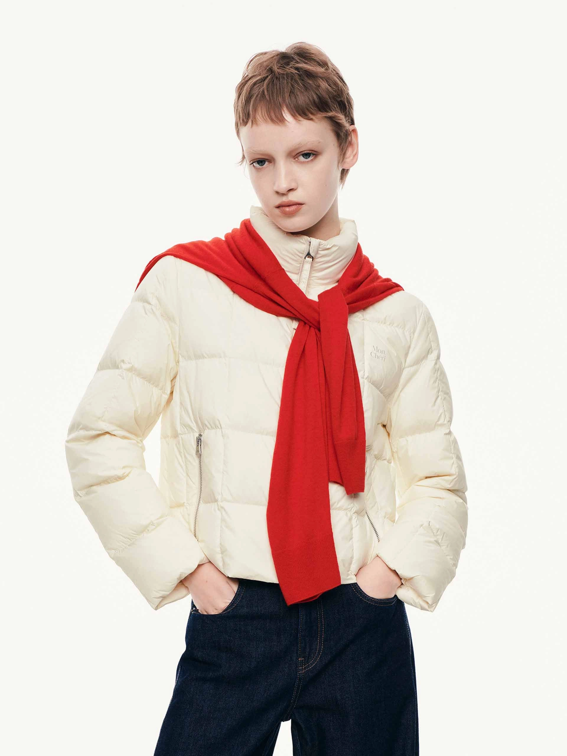 Slim Tailored Lightweight Zipper Down Jacket