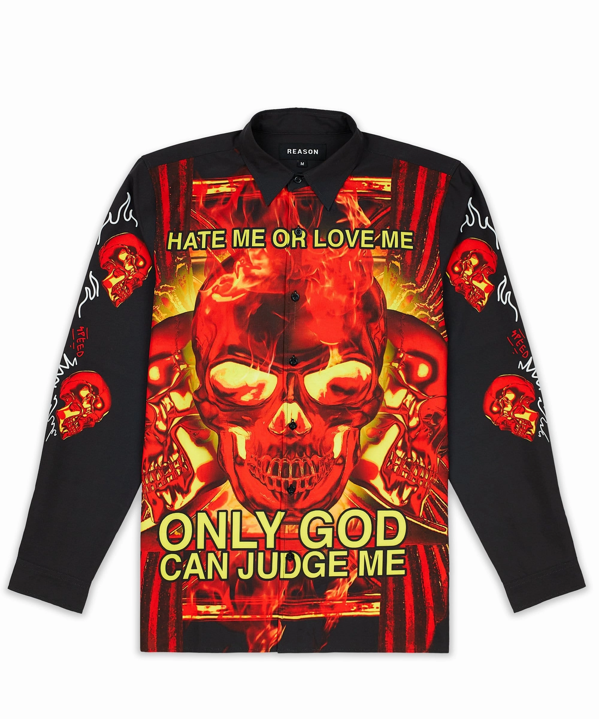 FrictionResistant Trim Only God Can Judge Me Long Sleeve Shirt