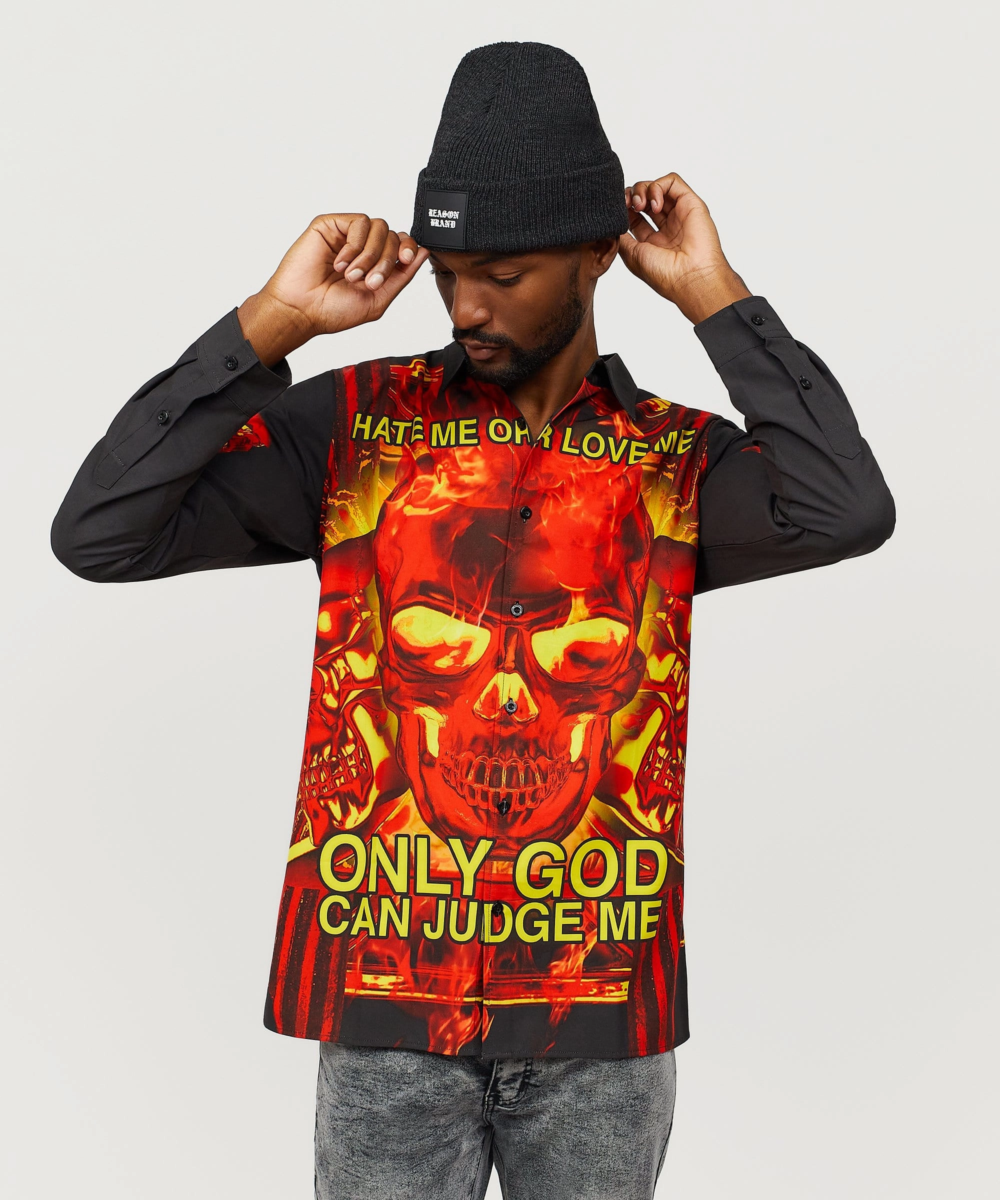Water Repellent Coating Only God Can Judge Me Long Sleeve Shirt