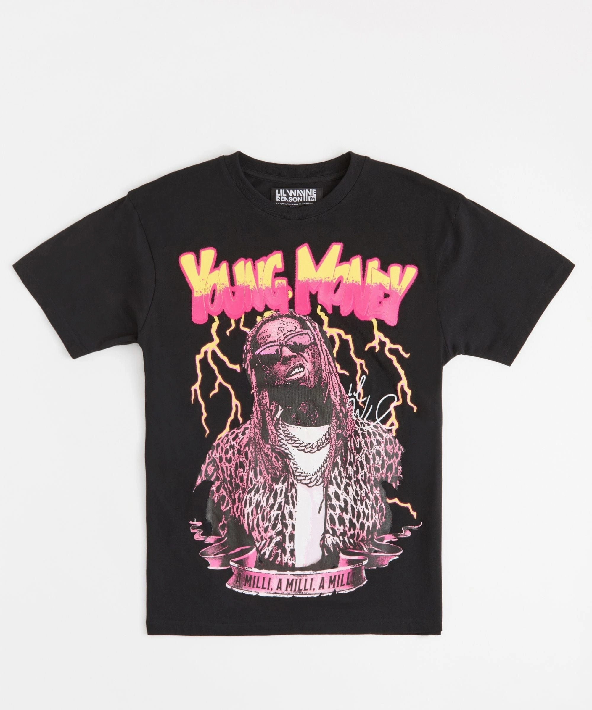 FullCut Shoulder Lil Wayne A Milli Short Sleeve Tee - Black