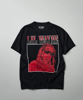 Durable Chainstitch LayeredPanel Lil Wayne Box Short Sleeve Tee - Black
