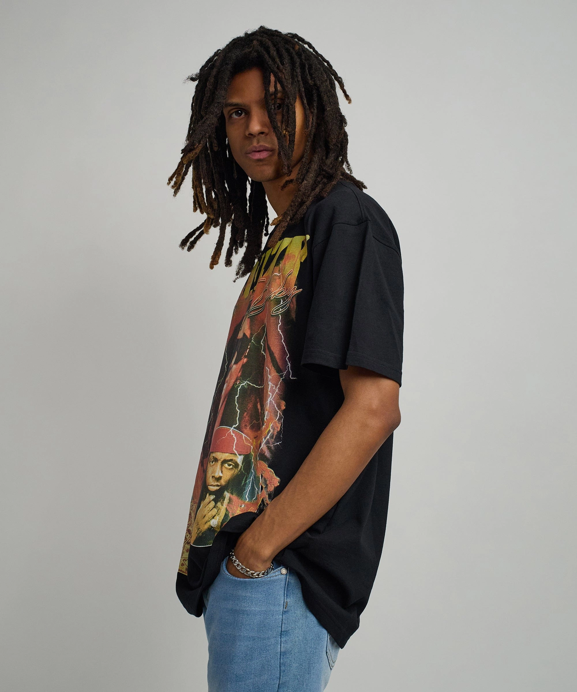 Lil Wayne Hustler Musik Short Sleeve Tee - Black Moisture wicking