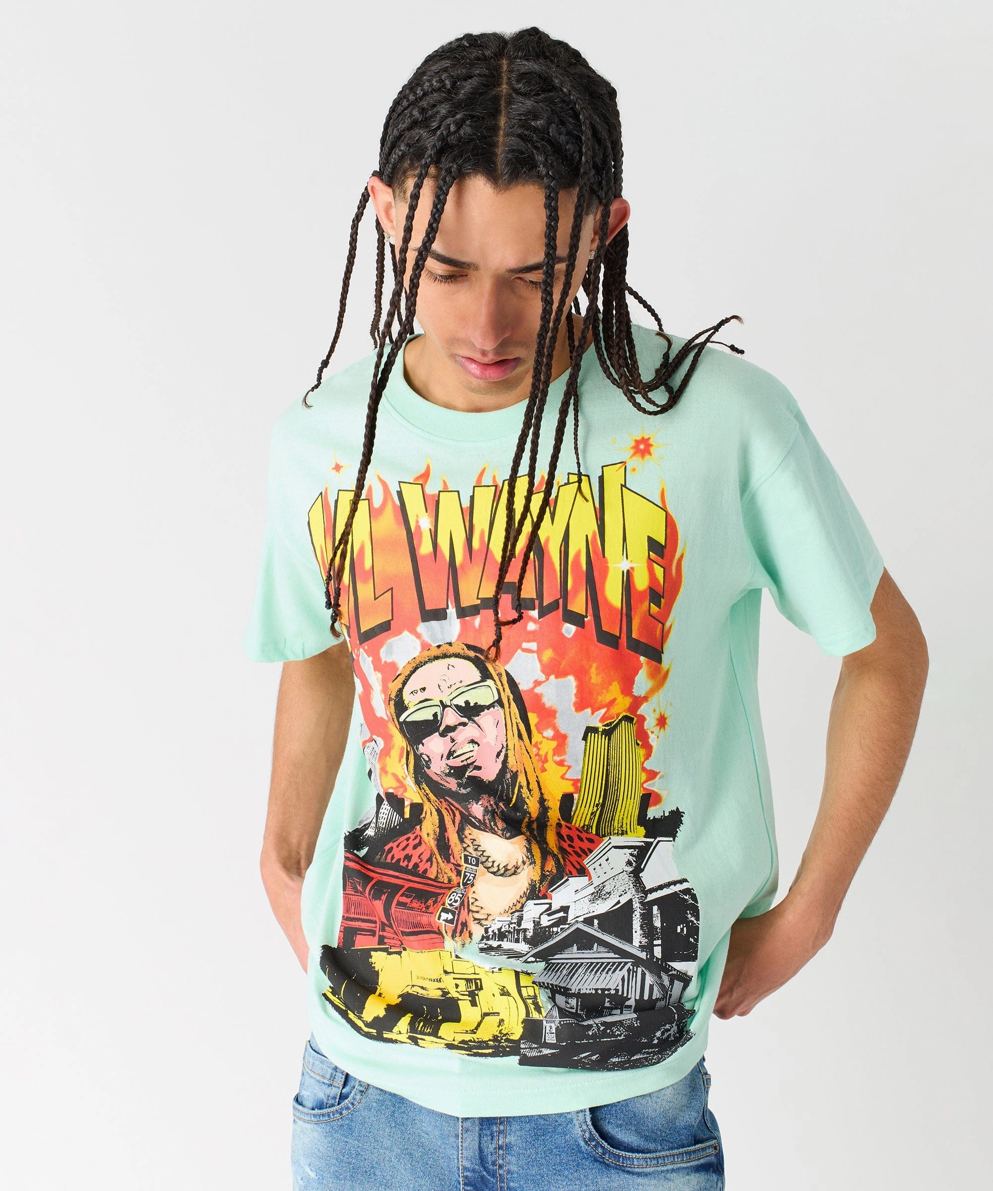 AntiOdorTechnology Lil Wayne New Orleans Short Sleeve Tee - Mint