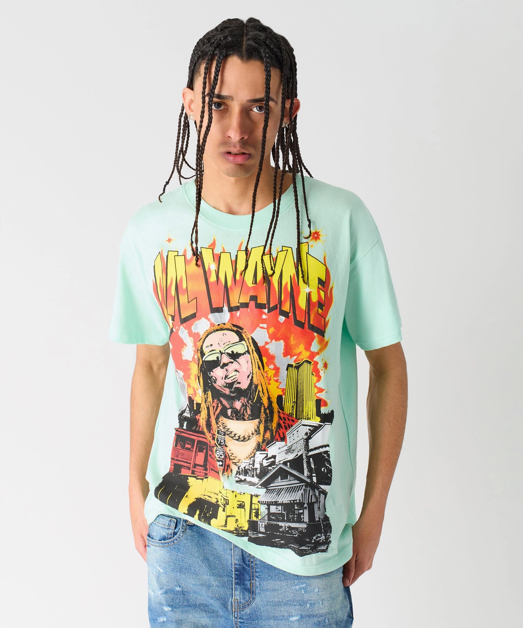 Lil Wayne New Orleans Short Sleeve Tee - Mint SheerLayering MinimalistDesign