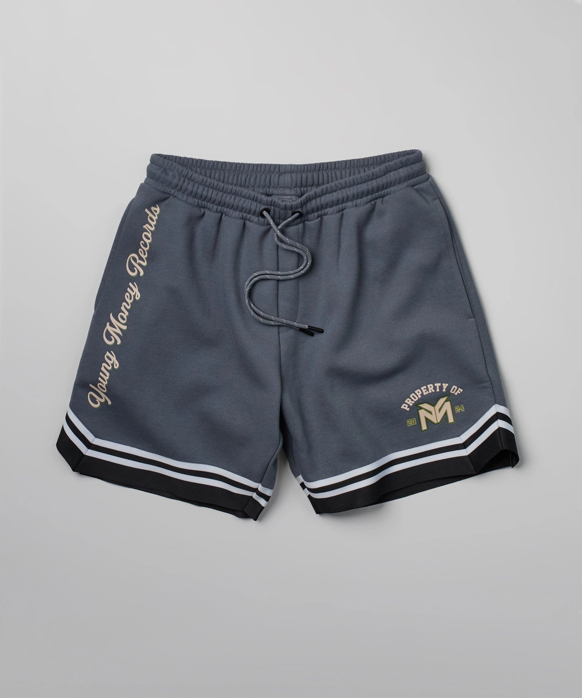 Lil Wayne Property Of Basketball Shorts - Grey NonScratchyLining Circular Knit