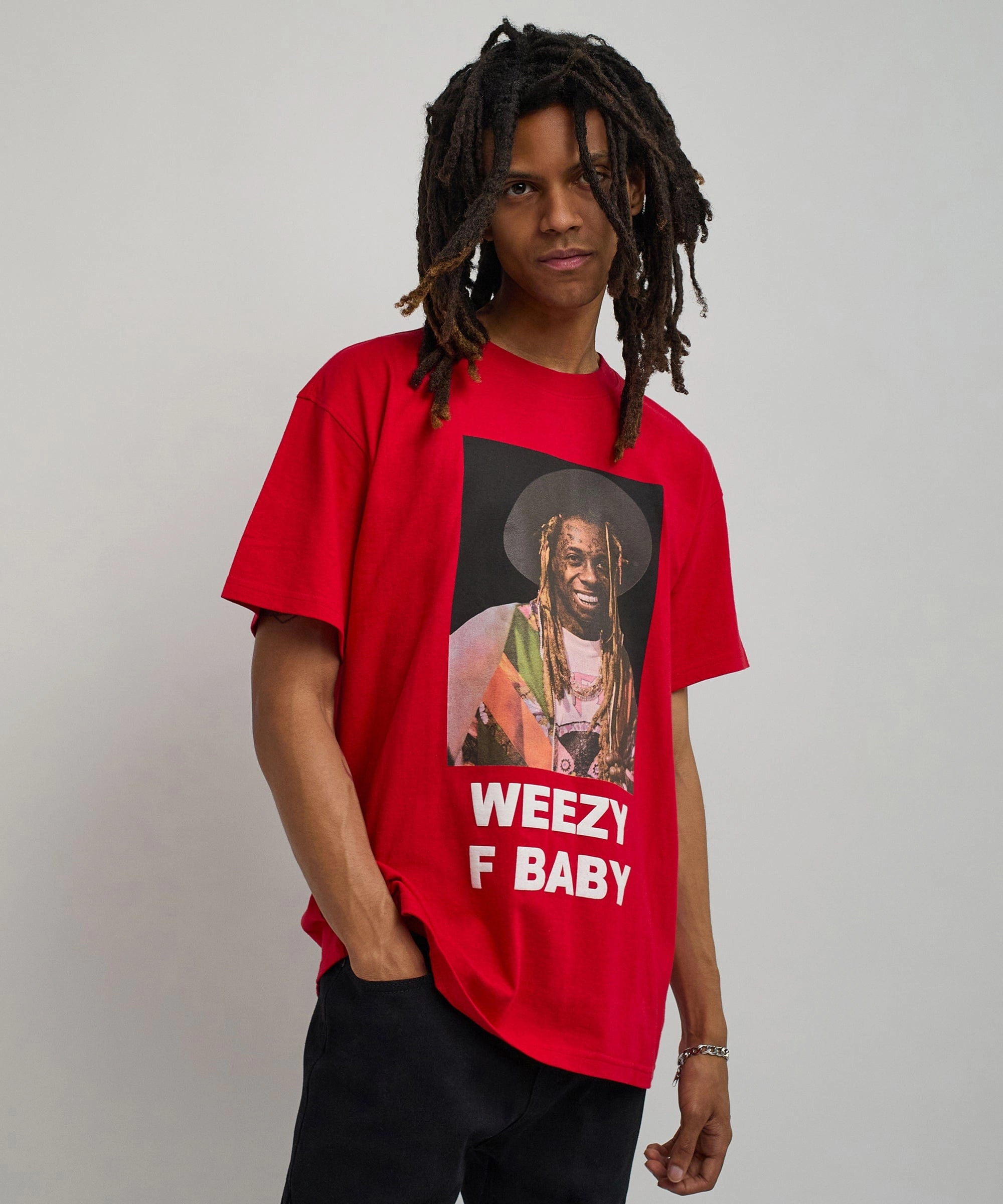 ChafeFreeEdging Lil Wayne Weezy F Baby Photo Short Sleeve Tee - Red