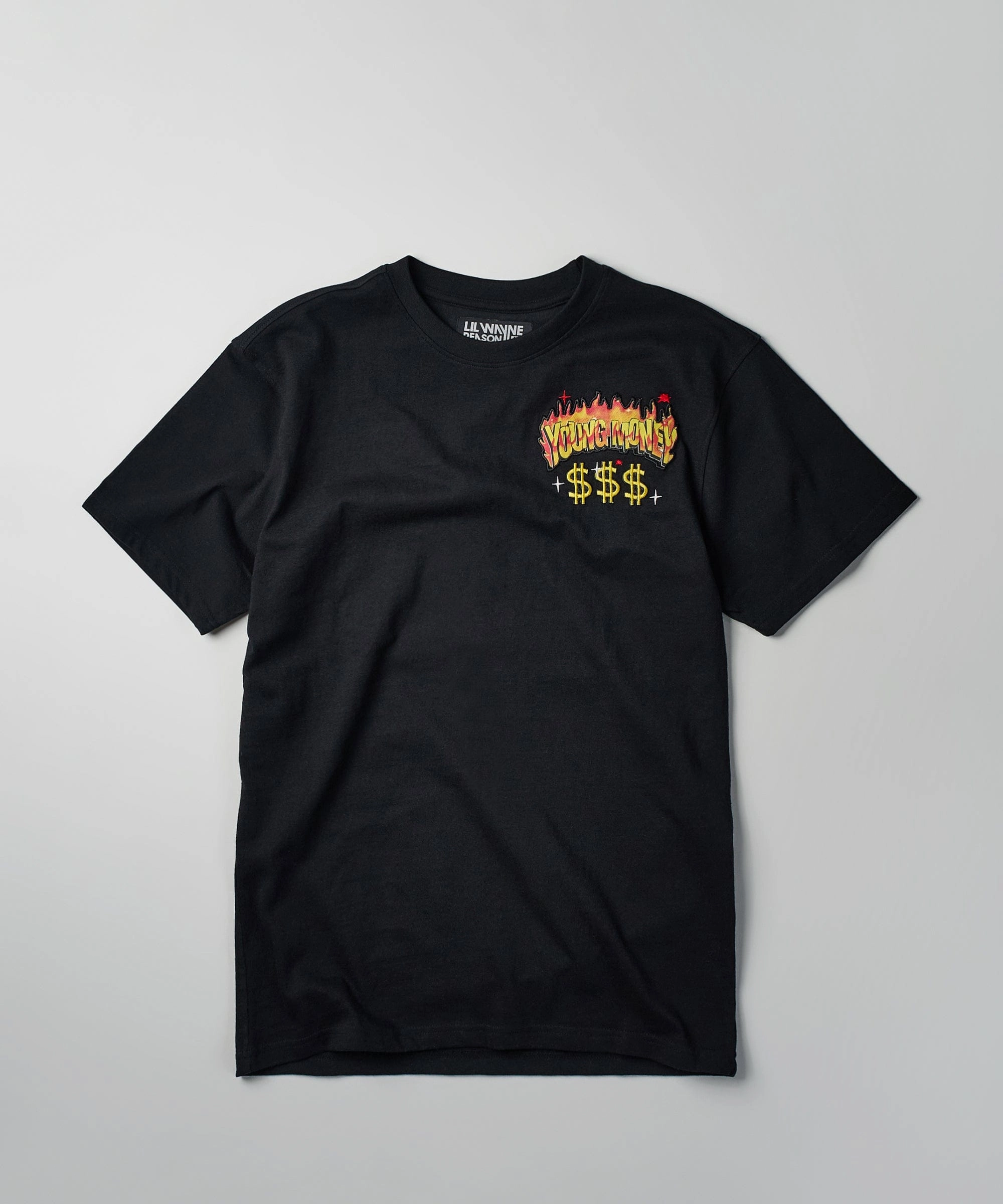 Lil Wayne Young Graffiti Short Sleeve Tee - Black ButterySoftTextile Reinforced Hem