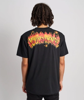 Lil Wayne Young Graffiti Short Sleeve Tee - Black AntiStatic Coating Multi Directional Mobility