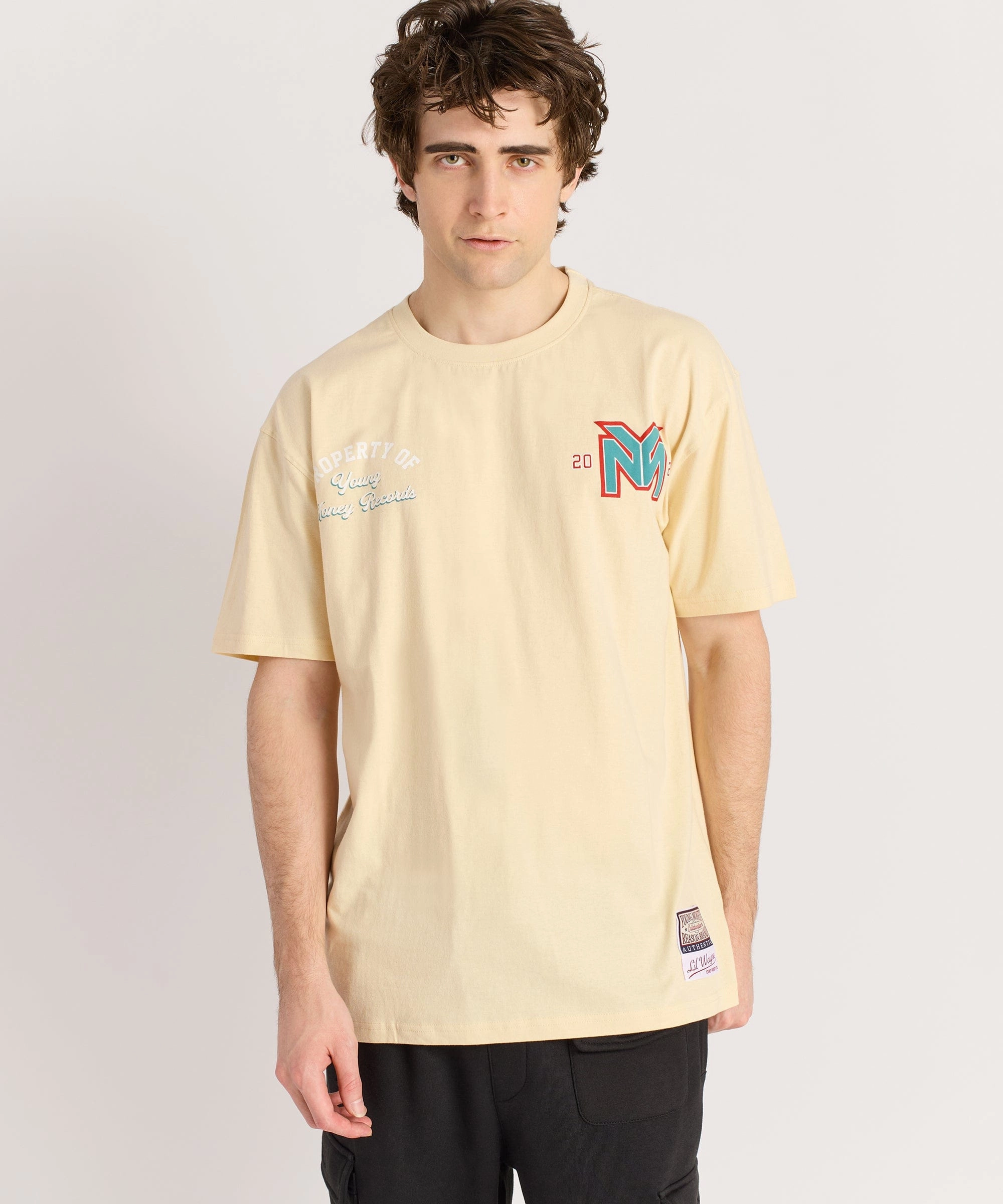 Antibacterial Fabric SoftTouchFinish Lil Wayne Young Money Records Short Sleeve Tee  - Khaki