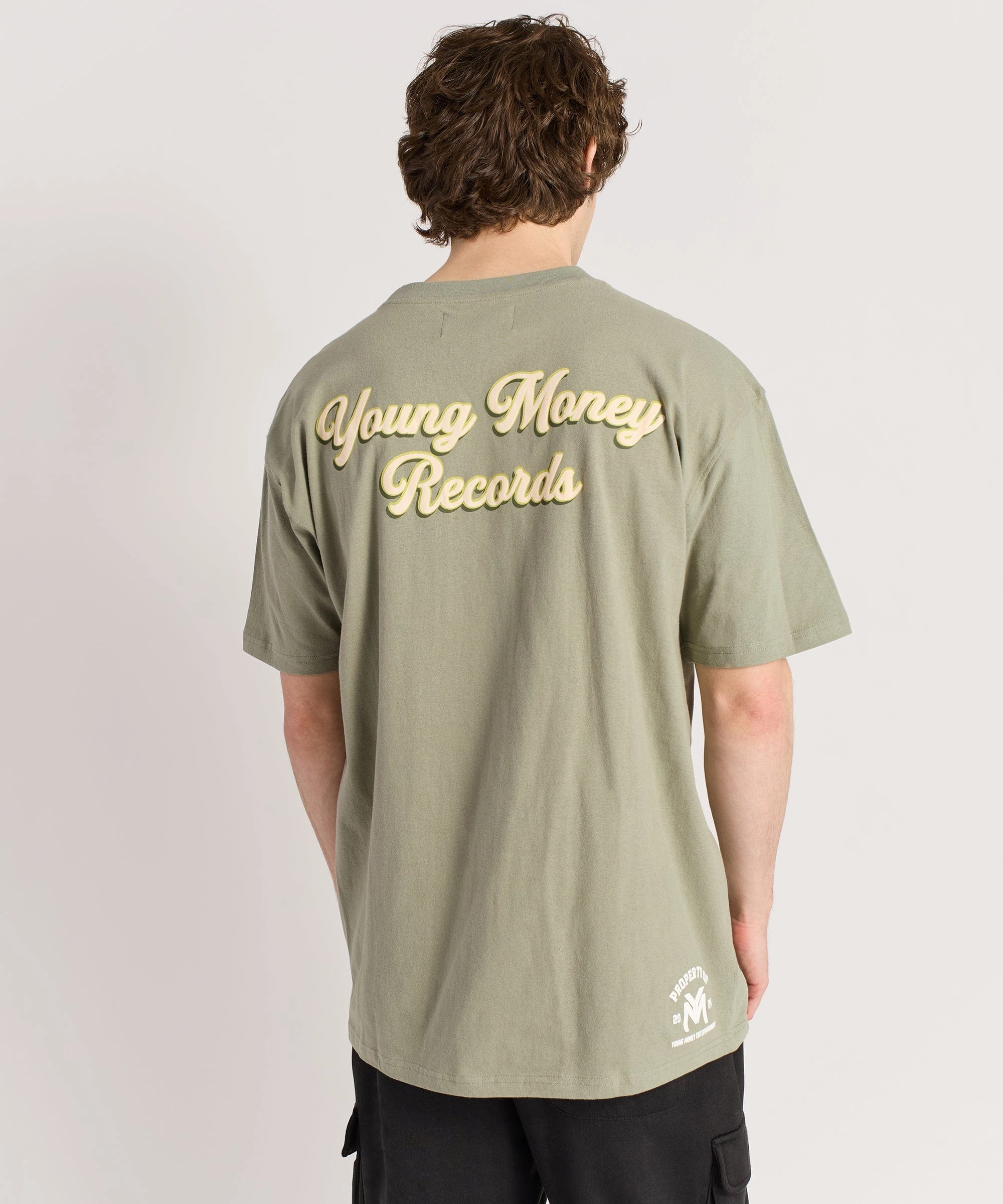 Lil Wayne Young Money Records Short Sleeve Tee - Olive Green FlexibleRibbing
