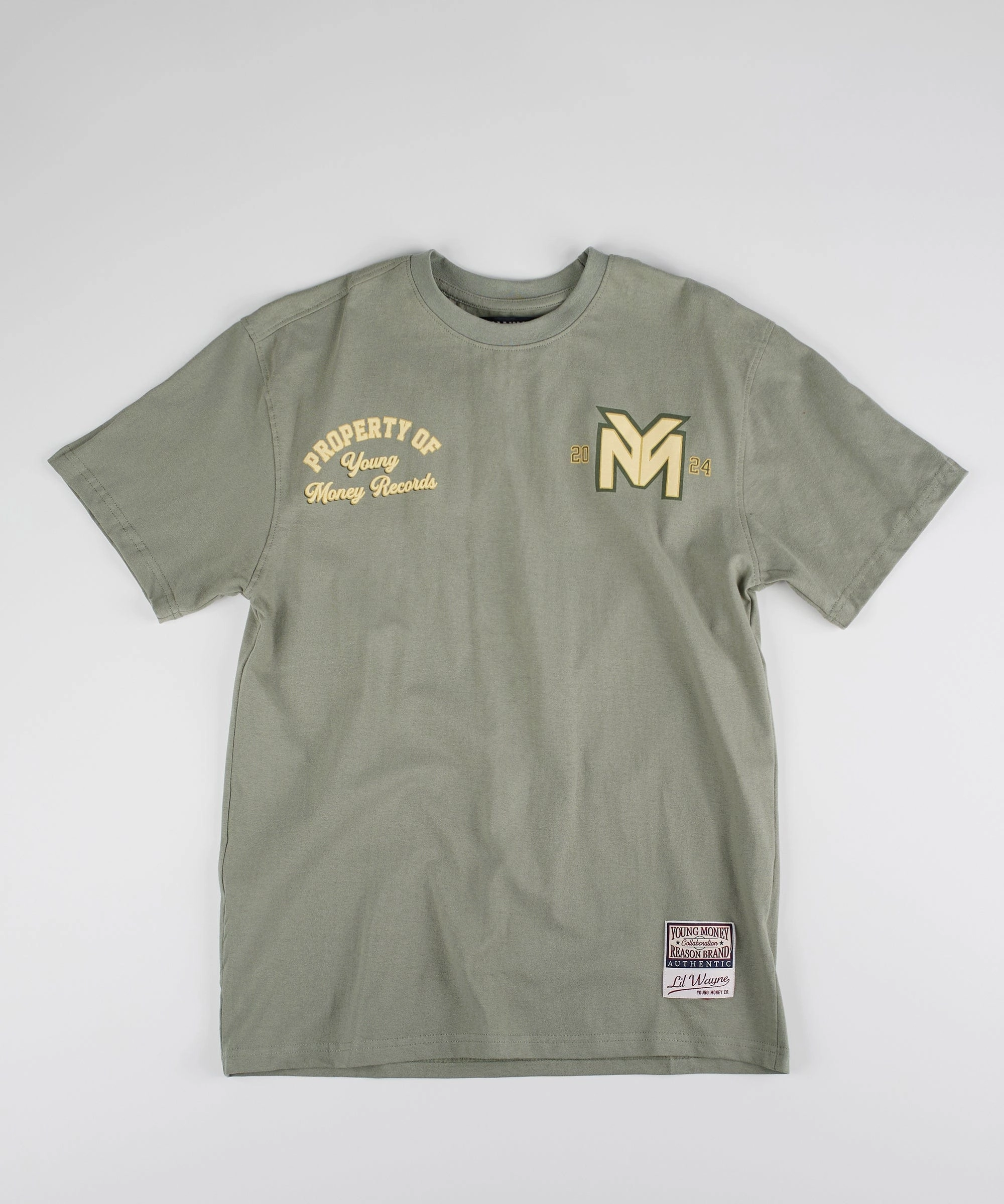 AbrasionResistantEdging Lil Wayne Young Money Records Short Sleeve Tee - Olive Green