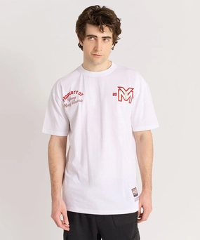 Yarn Dyed Stripes Chic Style Lil Wayne Young Money Records Short Sleeve Tee - White