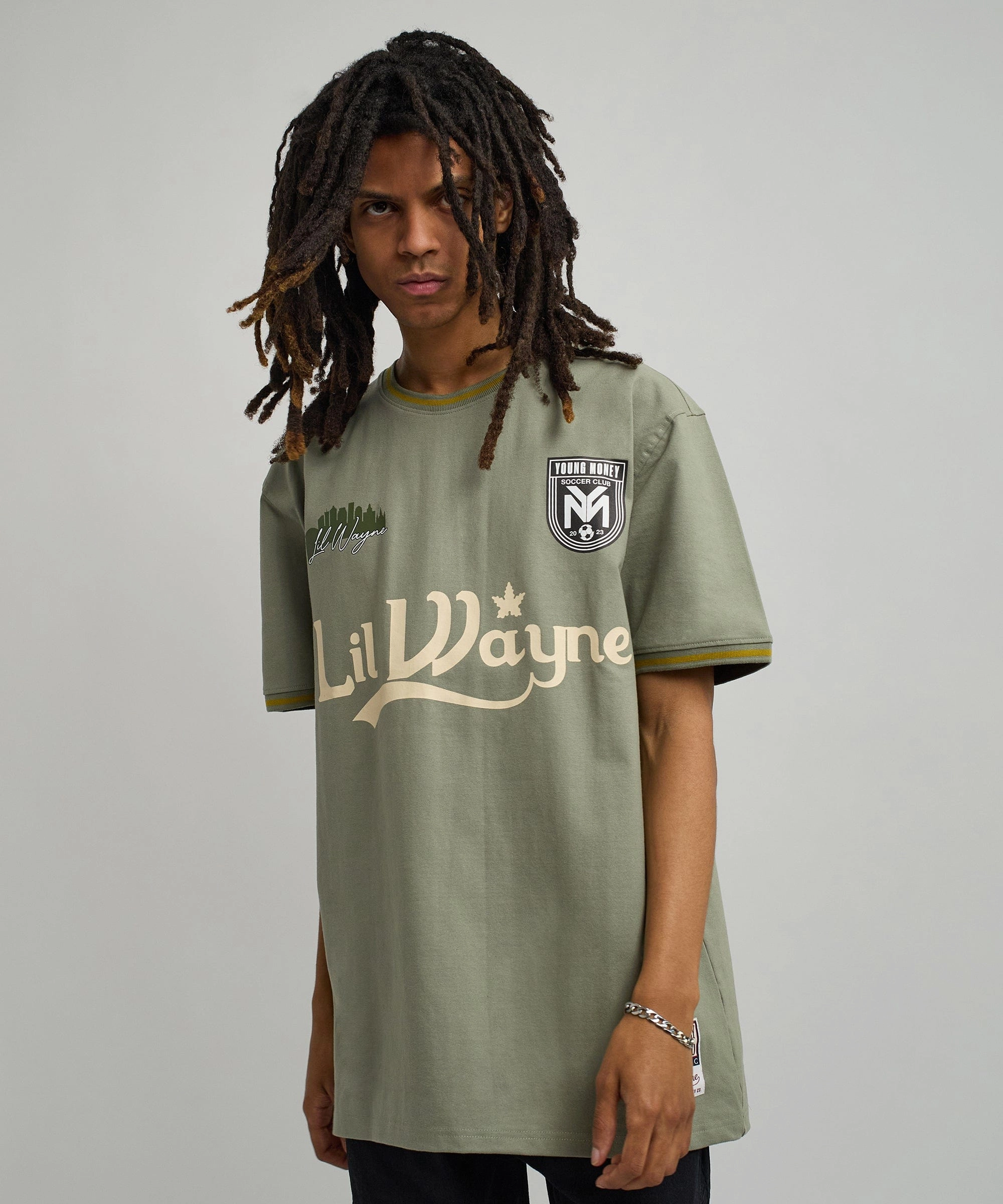 MinimalistDesign Lil Wayne Young Money Soccer Jersey - Olive Green