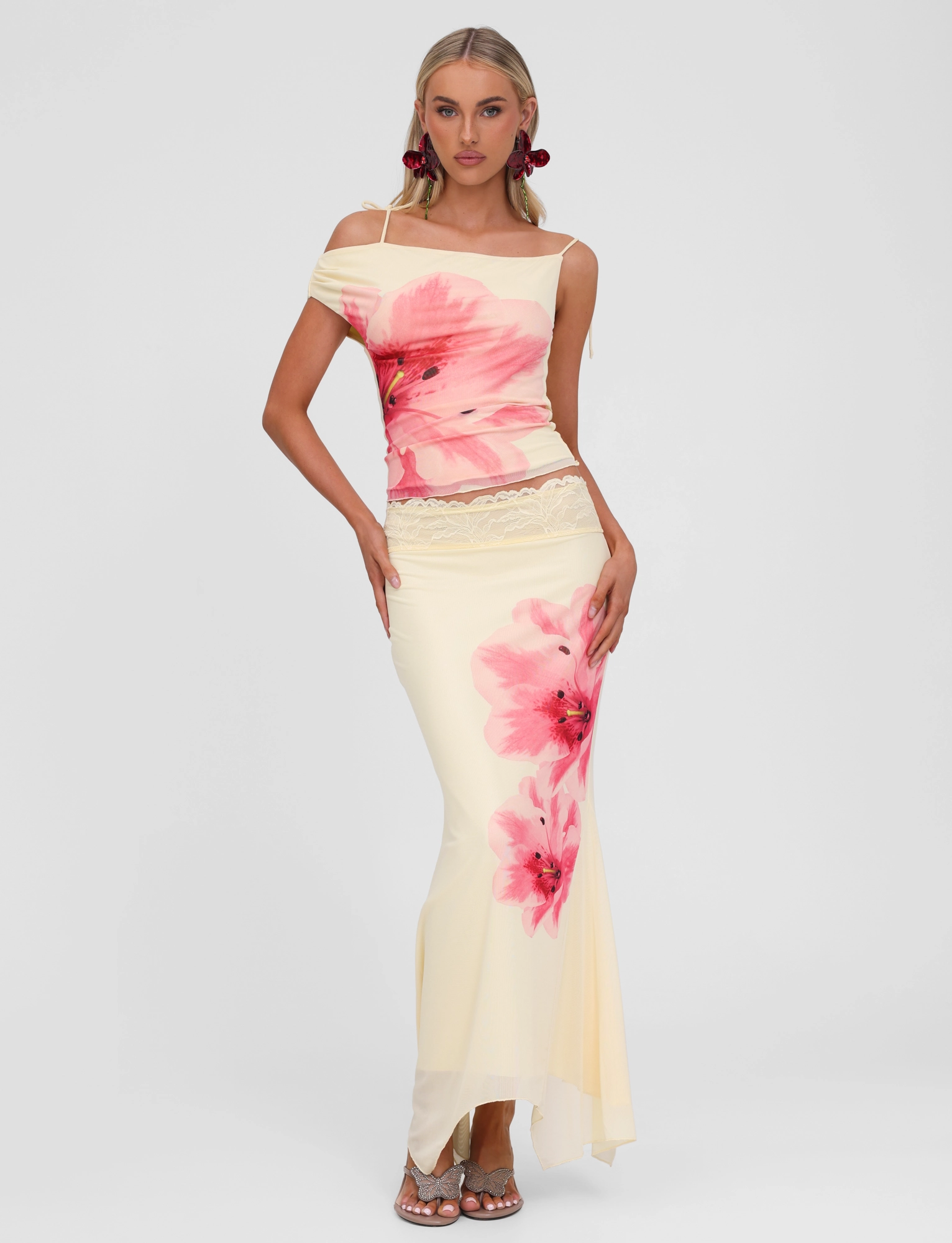 Spring Must Have flared silhouette LILLIAN SKIRT - YELLOW