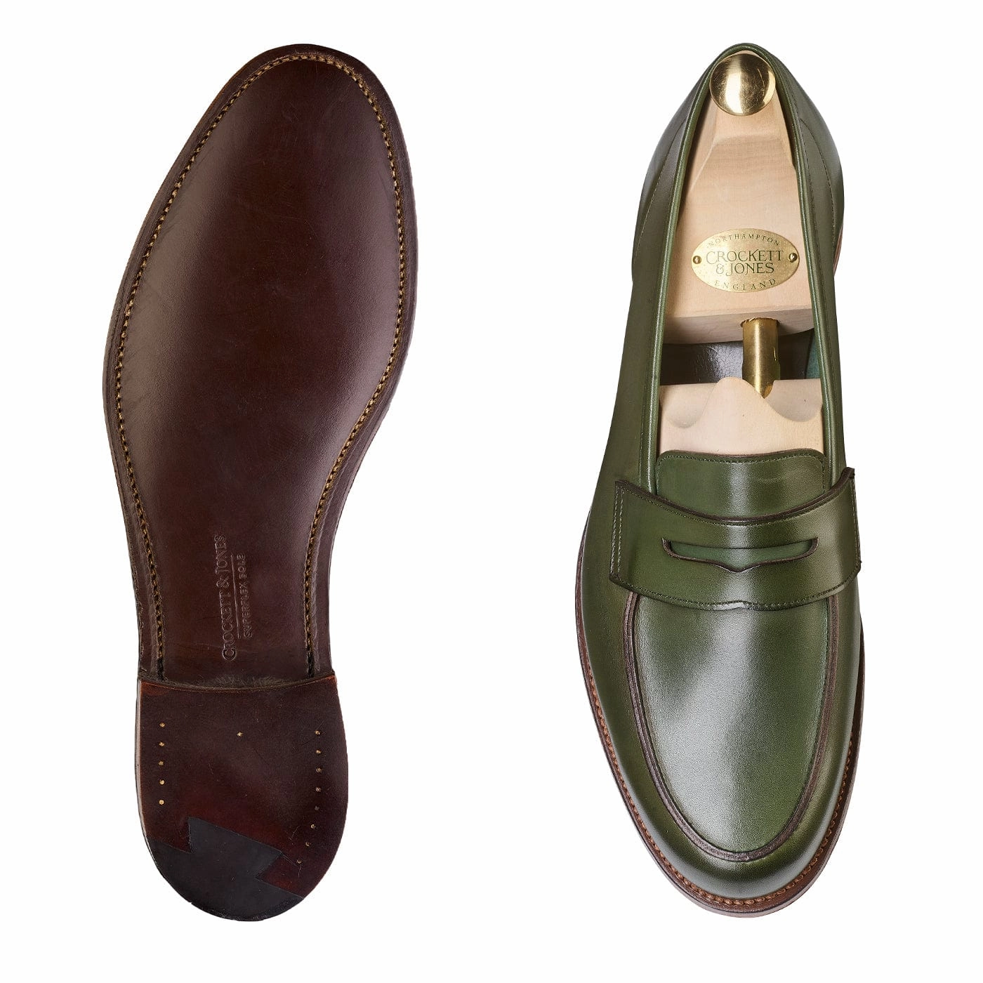 Lilou Green Calf loafers Relax Vibe