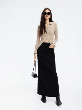 Linen Blend Knitted Top MinimalistSilhouette
