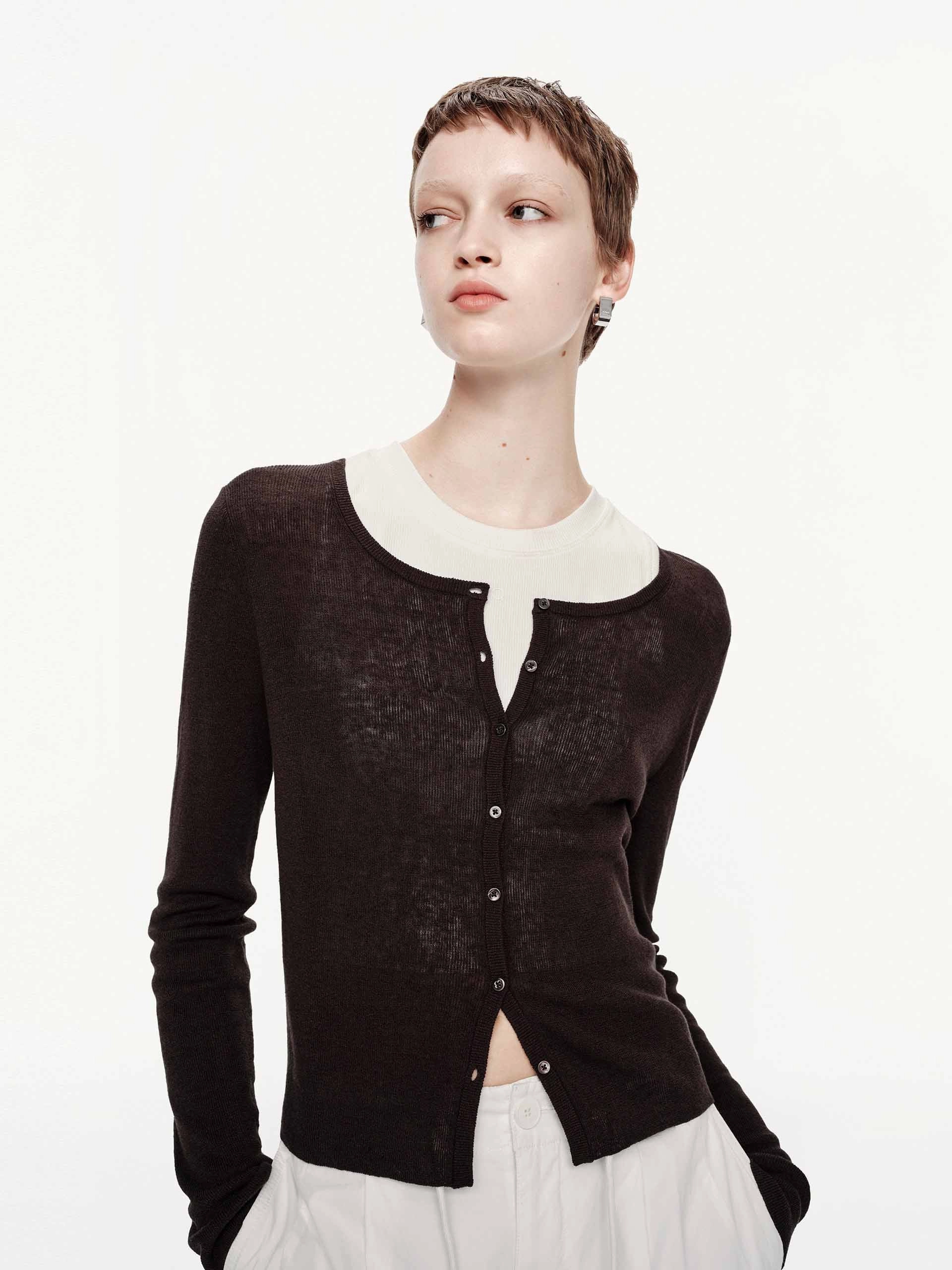 Linen Cotton Button Cardigan Summer Blouse