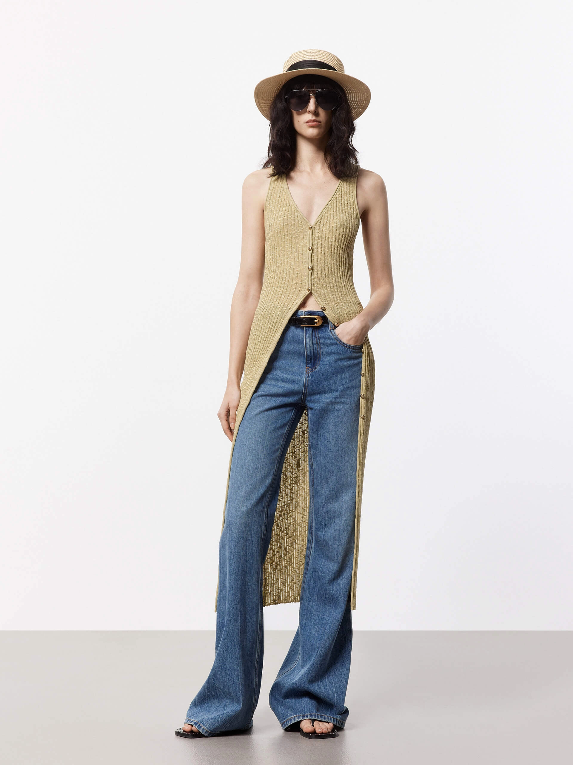 CompactSize Long Line Cotton Cardigan