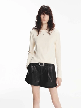 Long Sleeve Basic T-shirt Soft Touch Texture