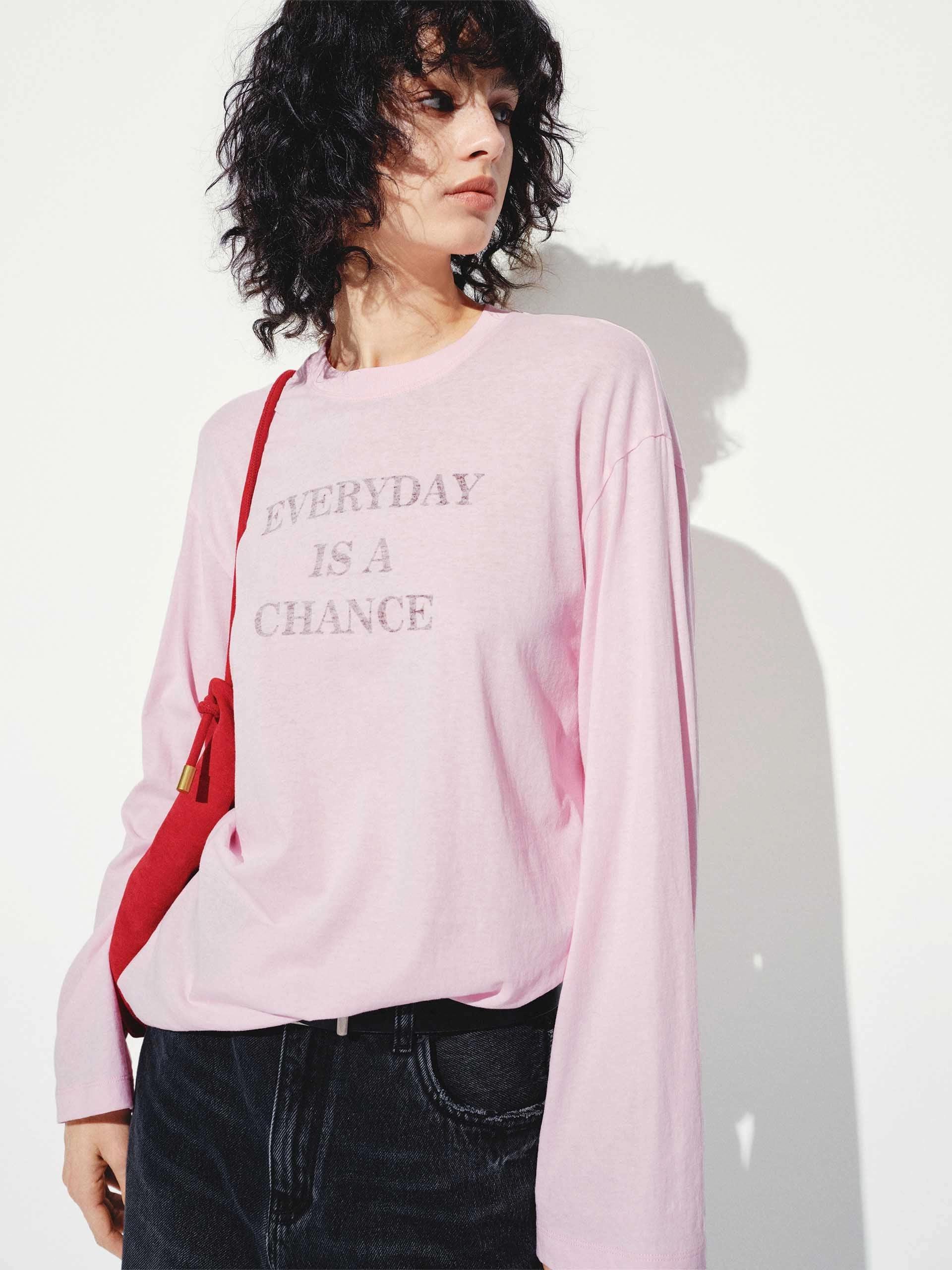 Long Sleeve Letter Print T-shirt sale season Flexible Wear