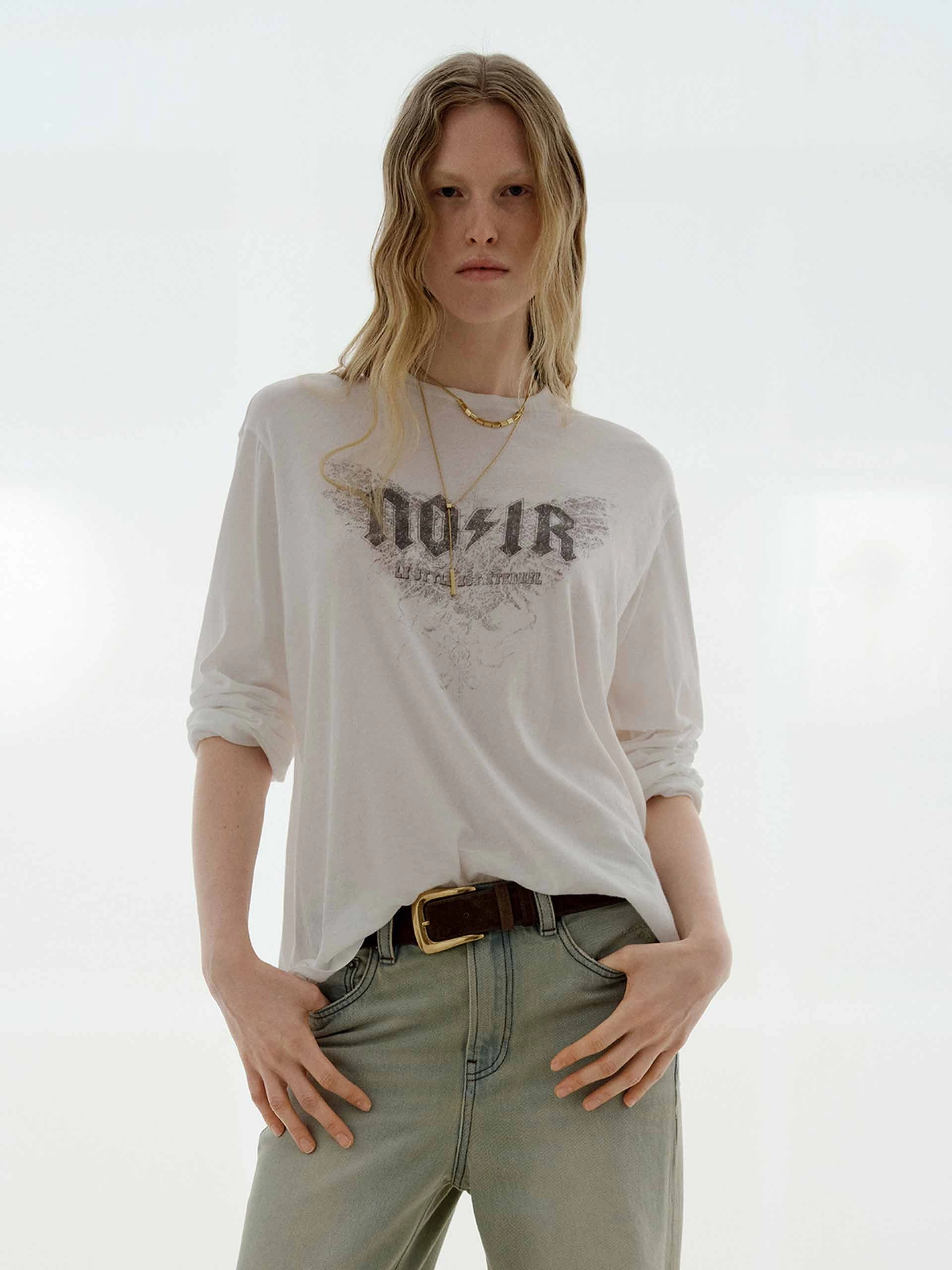 Stylish Day Wear Long Sleeves Printed T-shirt