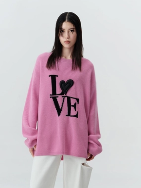 MicroPerforated Details Wool Drop Shoulder Knit Pullover
