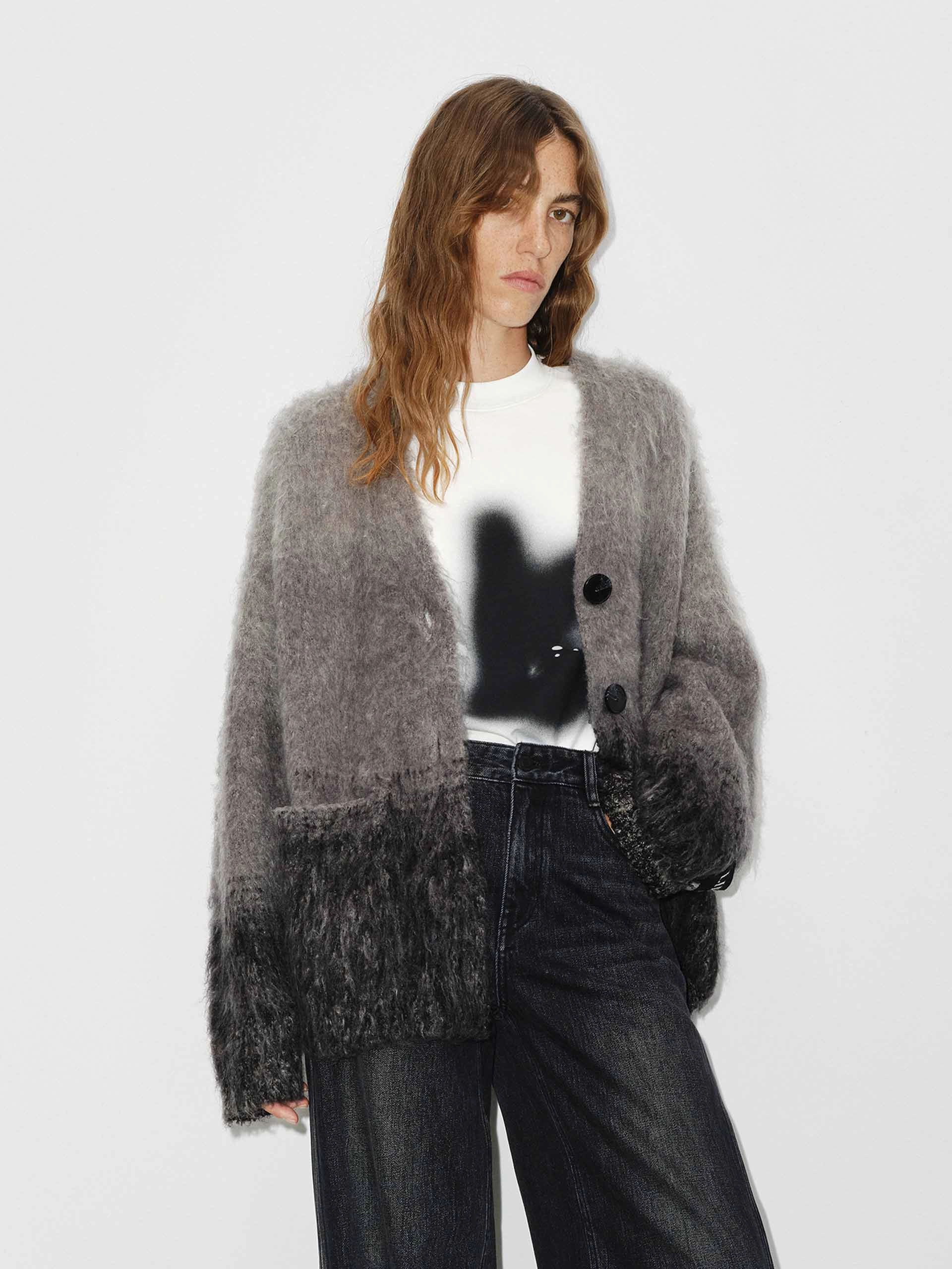 SoftLining Loose Brushed Knit Cardigan